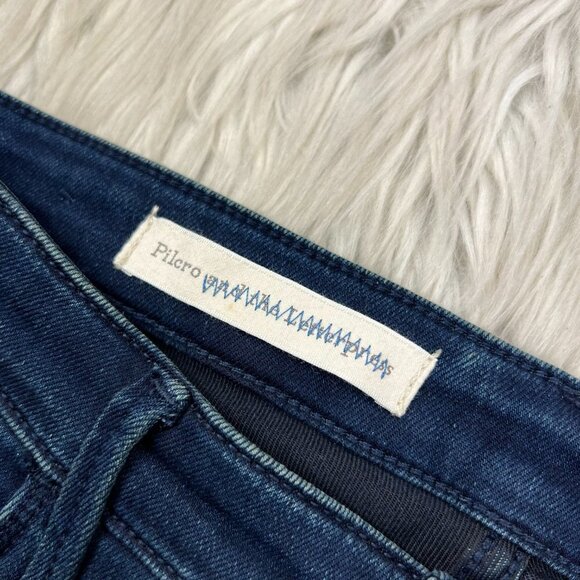 Pilcro and the Letterpress Women's Dark Wash Serif Skinny Jeans - Picture 3 of 7